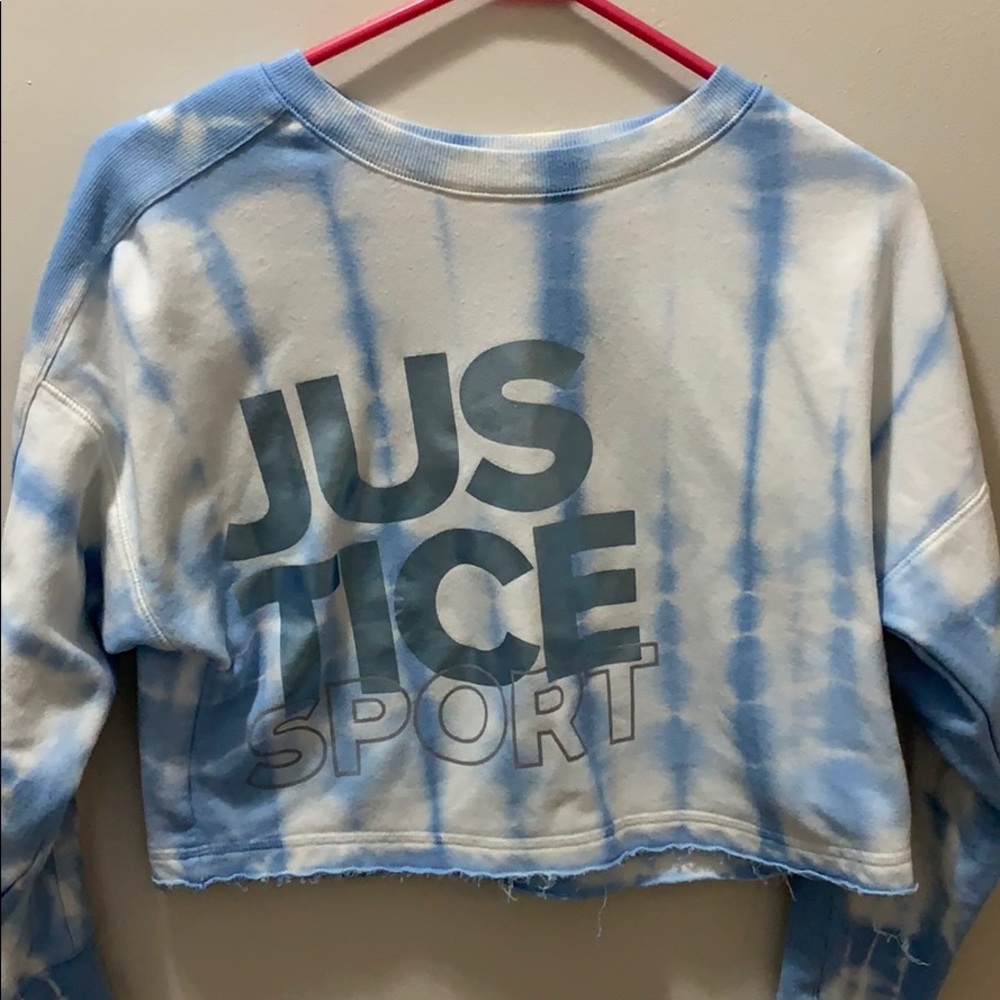 Girls size 12 Justice long sleeve with fringe hem
